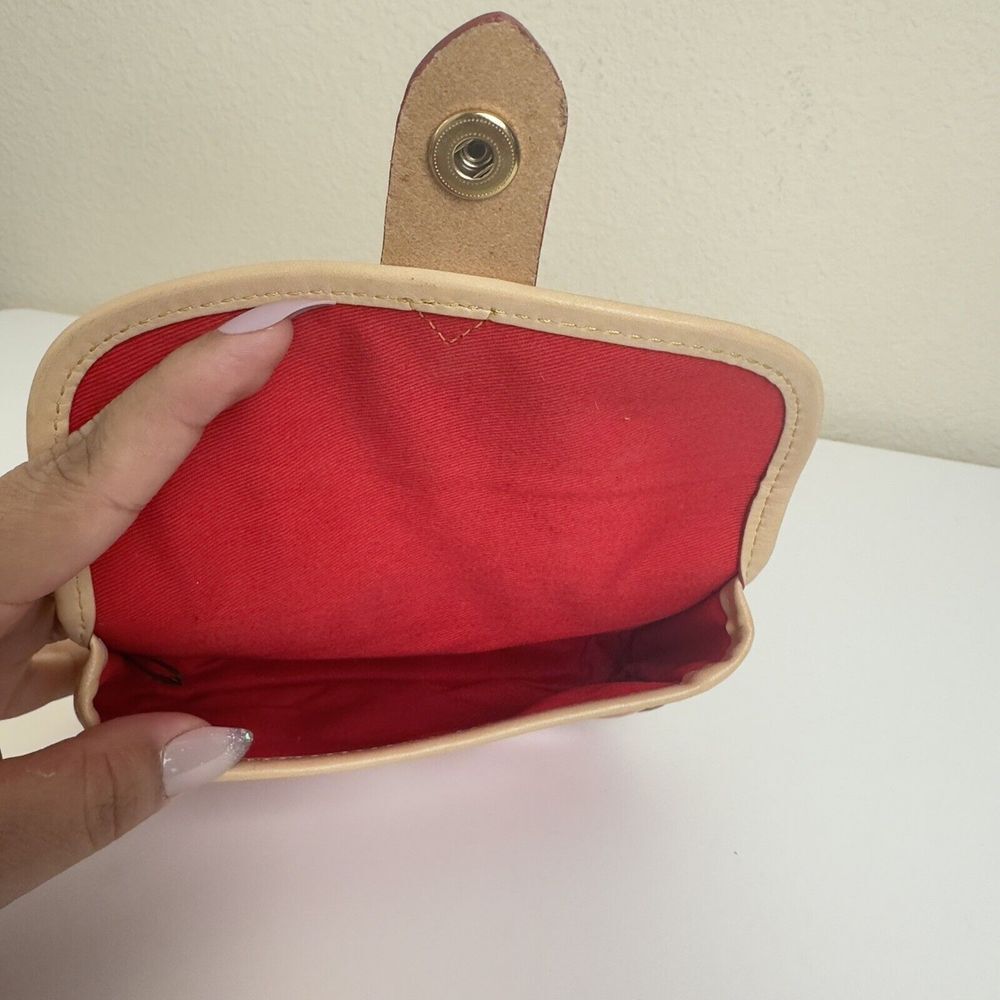 Dooney & Bourke Red and Tan Leather Crossbody Bag - Picture 7 of 9